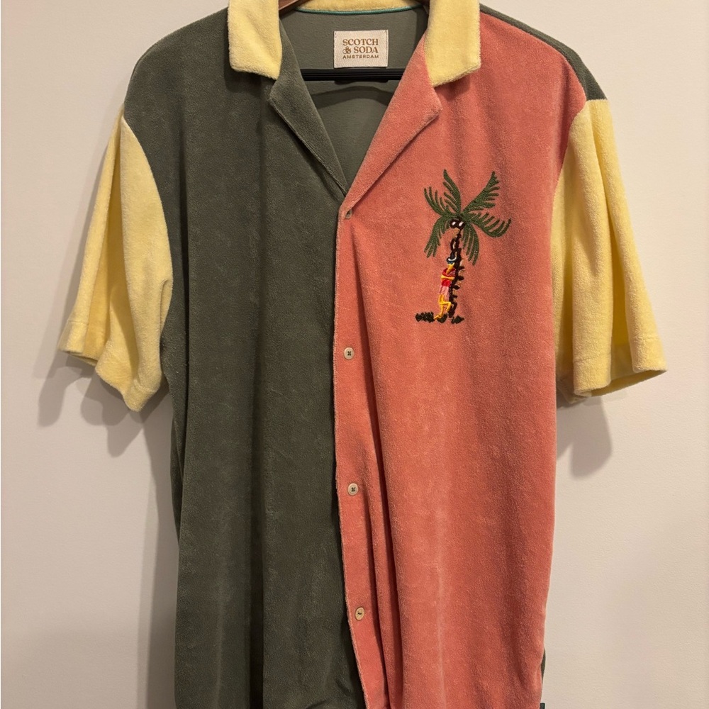 Scotch & Soda Colorblock Palm Tree Shirt